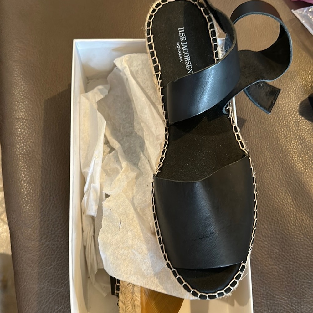 Isle Jacobsen leather ankle sandals.  New in box.